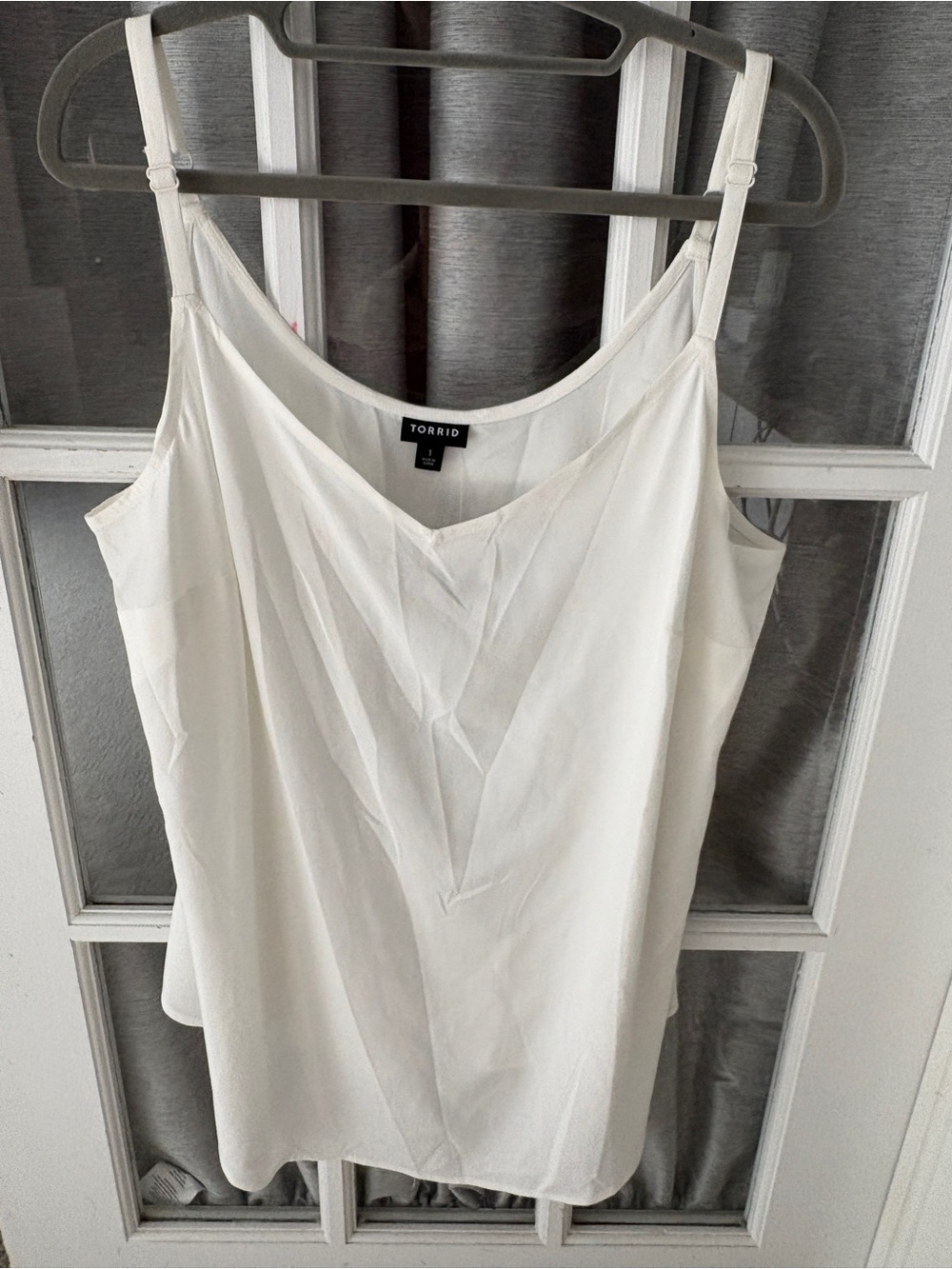 torrid Cream V-Neck Adjustable Strap Cami